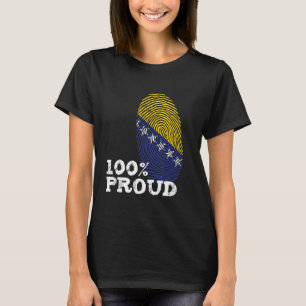 T-shirt 100 Fier drapeau de Bosnie-Herzégovine pour Fier B