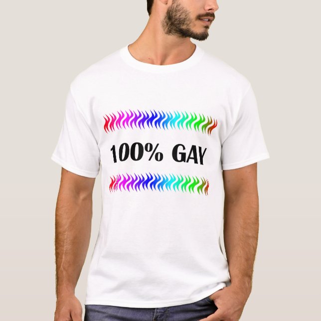 T-shirt 100% gay (Devant)