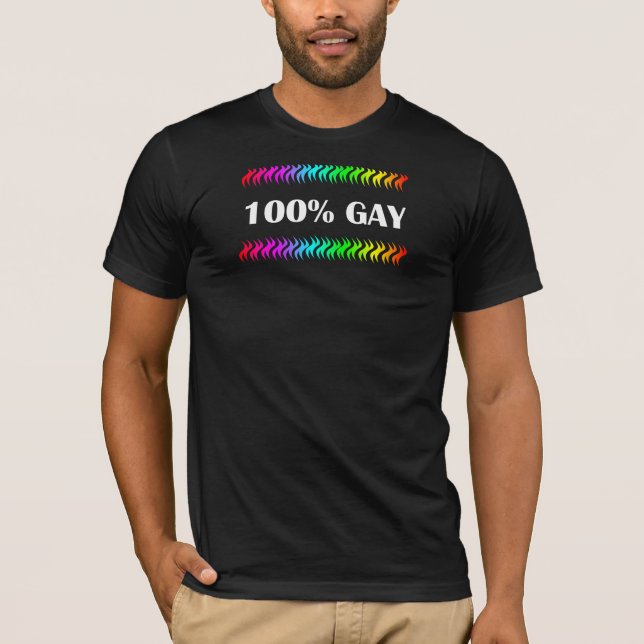 T-shirt 100% gay (Devant)