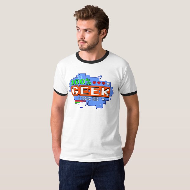 T-shirt 100% Geek (Devant entier)