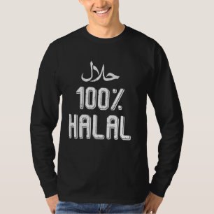 T-shirt 100 Halal Arabe Musulman Fidèle Mode de vie Islami