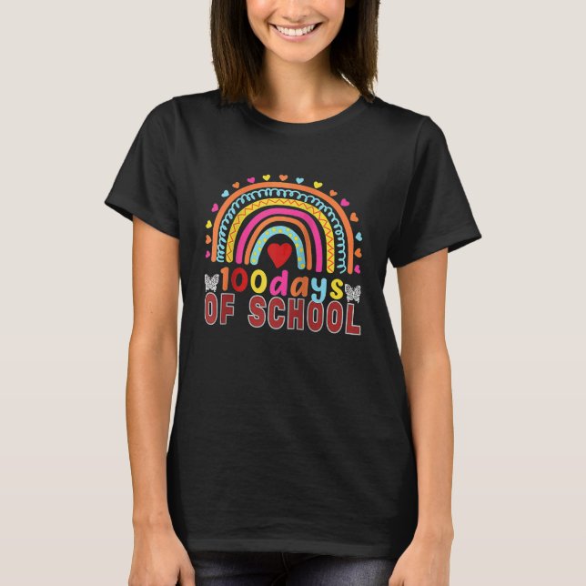 T-shirt 100 Happy School Teacher's Day 100 Smarter Women's (Devant)