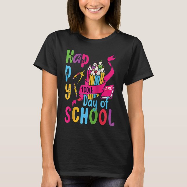 T-shirt 100 Happy School Teacher's Day 100 Smarter Women's (Devant)