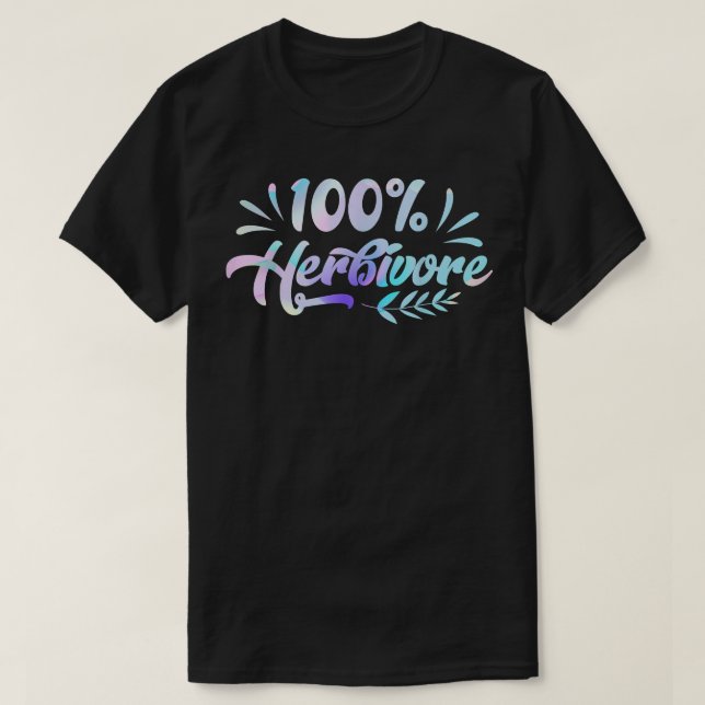 T-shirt 100 Herbivore Vegan Plante Basé Vegan Diet Vegan V (Design devant)