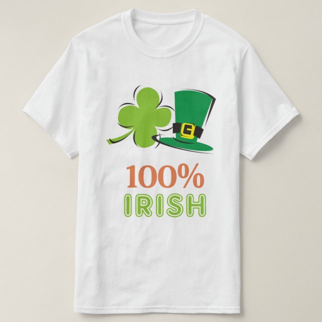 T-shirt 100 % irlandais (Design devant)