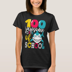 T-shirt 100 Jawsome Jours D'École Requin Étudiants Garçons