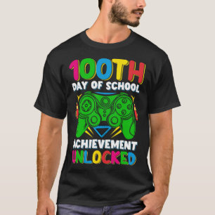 T-shirt 100 Jour De L'École Jeu Déverrouillé 100E Jours De
