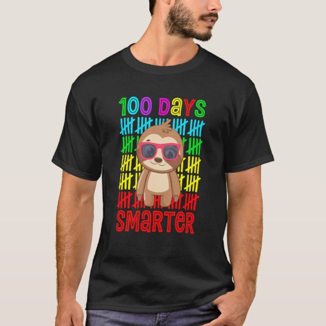 T-shirt 100 Jour De Tee - shirts D'École Professeur Sloth  (Devant)