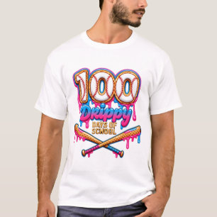 T-shirt 100 Journées Scolaires Mouillées Baseball Garçons