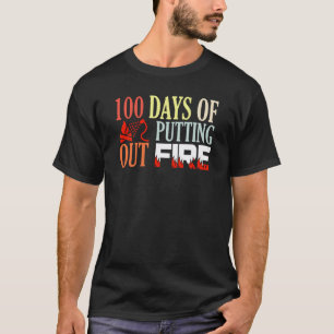 T-shirt 100 jours à éteindre le feu Professeur 100 jours d