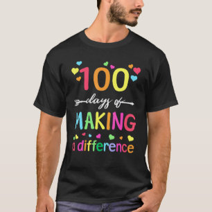 T-shirt 100 jours à faire la différence 100e jour d'école