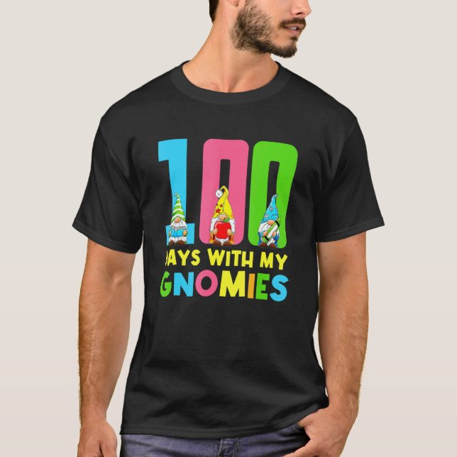 T-shirt 100 jours avec mes gnomes professeur gnome (Devant)