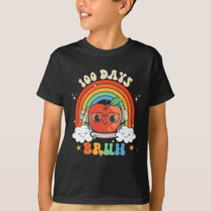 T-shirt 100 Jours Bruh Pompe Arc-en-ciel Super enfants béb