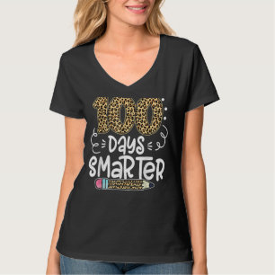 T-shirt 100 Jours Cadeau Léopard Smarter 100e Jour De L'Éc
