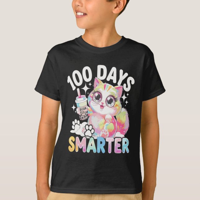 T-shirt 100 Jours Costume Chat Smarter Kawaii 100E Jour De (Devant)