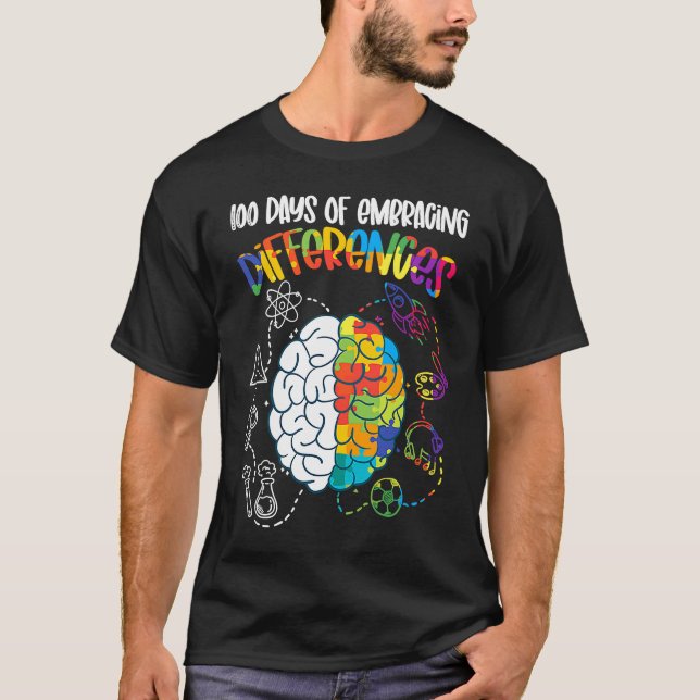 T-shirt 100 Jours D'acceptation Des Différences En Spécial (Devant)