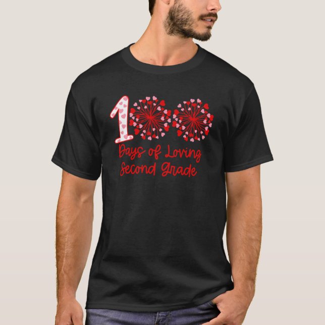 T-shirt 100 Jours D'Amour 2E Année 100E Jour De S (Devant)