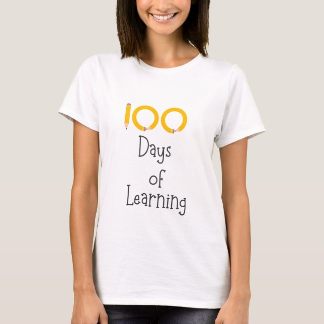 T-shirt 100 jours d'apprentissage (Devant)