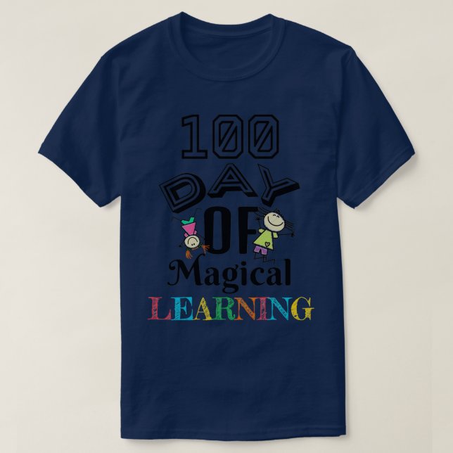 T-shirt 100 jours d'apprentissage magique (Design devant)
