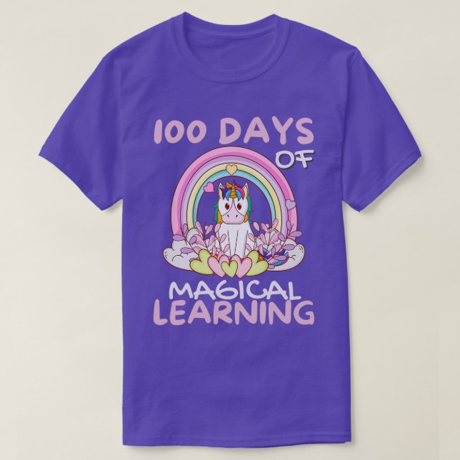 T-shirt 100 jours d'apprentissage magique cent jours de s (Design devant)