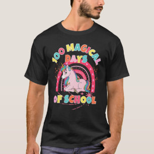 T-shirt 100 Jours D'Apprentissage Magique Rainbow Unicorn 