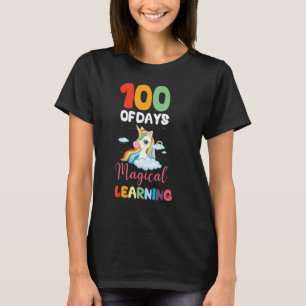 T-shirt 100 Jours D'Apprentissage Magique Rainbow Unicorn