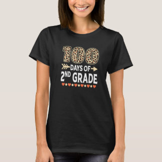 T-shirt 100 jours de 2e année Leopard 100e jour de l'école