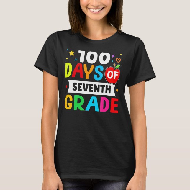 T-shirt 100 Jours de 7e année Jeune Garçon Fille (Devant)
