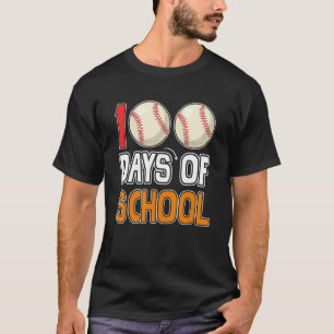 T-shirt 100 Jours De Bal De Baseball Scolaire 100 Jours Sm
