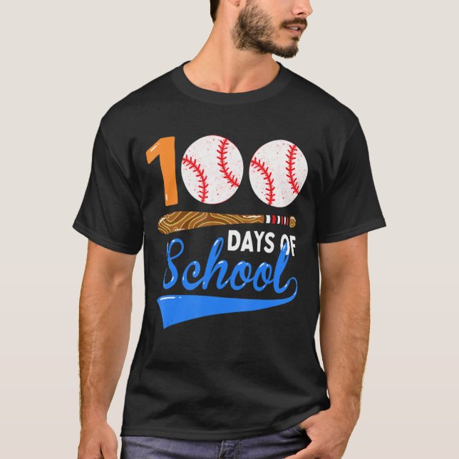 T-shirt 100 Jours De Baseball Scolaire 100E Jour (Devant)