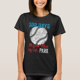 T-shirt 100 Jours De Baseball Scolaire Fun Boy Célébration