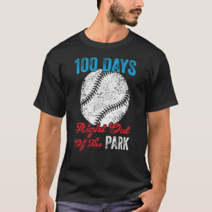 T-shirt 100 Jours De Baseball Scolaire Fun Boy Célébration