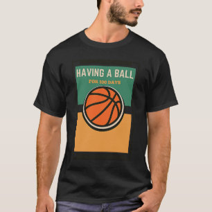 T-shirt 100 Jours De Basketball Scolaire 100E Jour Balls B