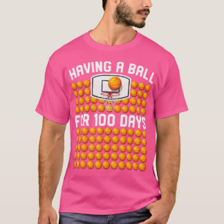 T-shirt 100 Jours De Basketball Scolaire 100E Jour Balls T