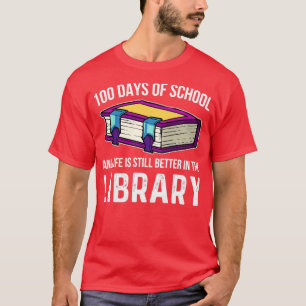 T-shirt 100 jours de bibliothèque scolaire Enseignant étud