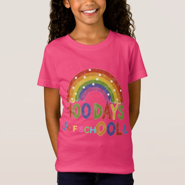 T-Shirt 100 jours de cadeau scolaire (Devant)