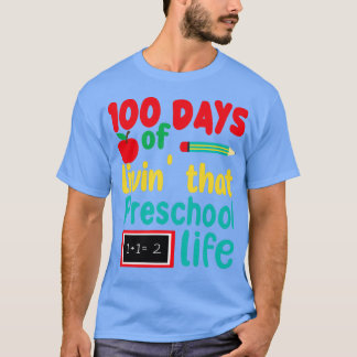 T-shirt 100 jours de cadeau scolaire100 jours de livinx27