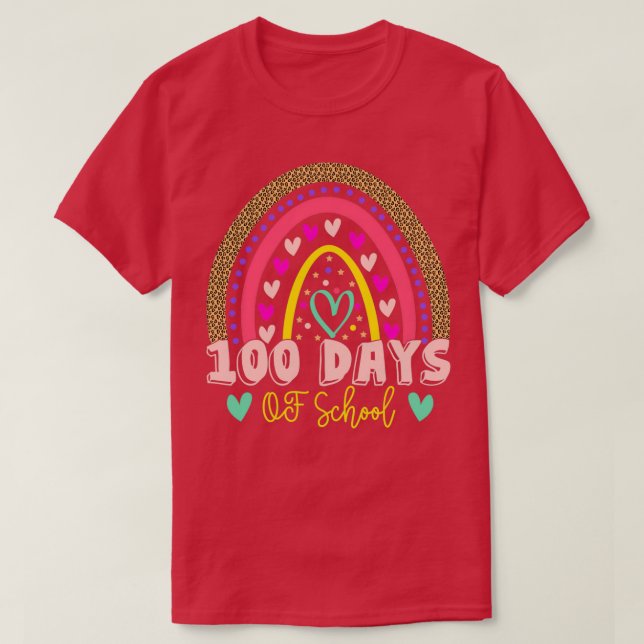 T-shirt 100 Jours de cadeau scolaire pour les élèves et l' (Design devant)