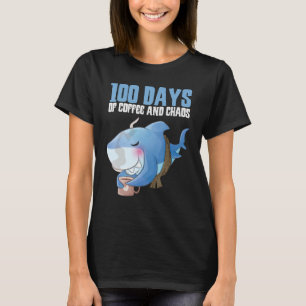 T-shirt 100 Jours de café et de chaos joli requin Enseigna