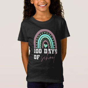 T-Shirt 100 jours de célébration scolaire mignon arc-en-ci