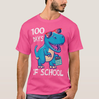 T-shirt 100 Jours De Chemise Dinosaure École 100E Jour Din