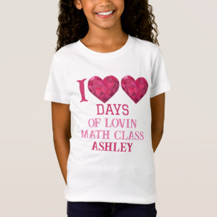 T-Shirt 100 jours de classe mathématique aimante