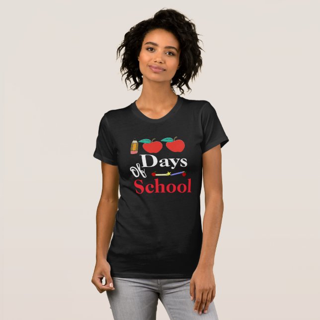 T-shirt 100 jours de conception d'école (Devant entier)