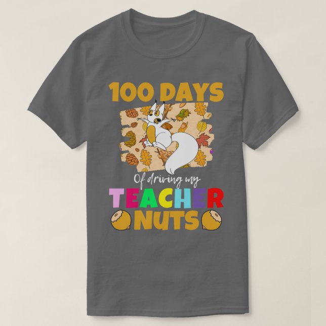 T-shirt 100 jours de conduire mon professeur fou drôle un  (Design devant)