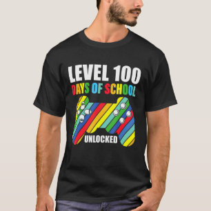 T-shirt 100 Jours De Contrôleur De Jeux Scolaires Niveau 1
