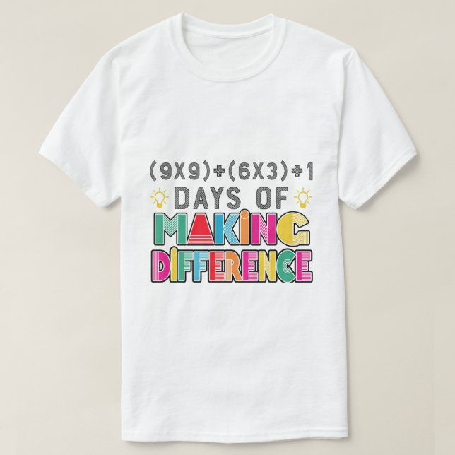 T-shirt 100 jours de faire la différence (Design devant)