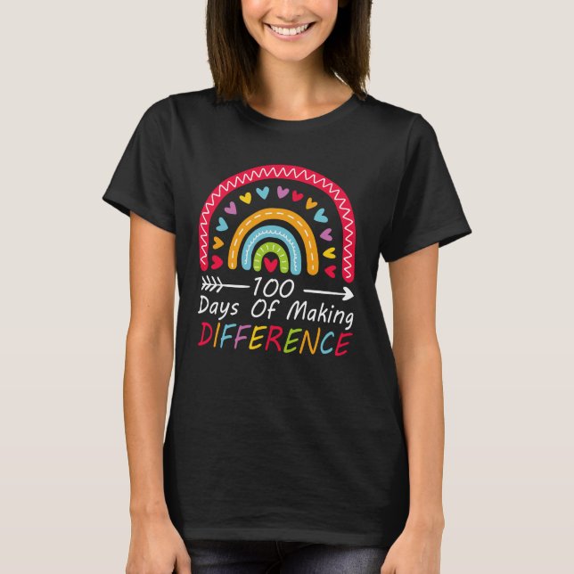 T-shirt 100 jours de faire la différence, 100 jours d'écol (Devant)
