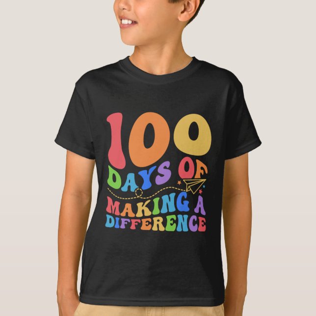 T-shirt 100 Jours de faire la différence 100e Jour Tea de  (Devant)