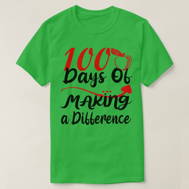 T-shirt 100 jours de faire la différence 3 (Design devant)