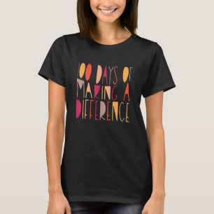 T-shirt 100 Jours De Faire Une Différence 100E Jour Retour